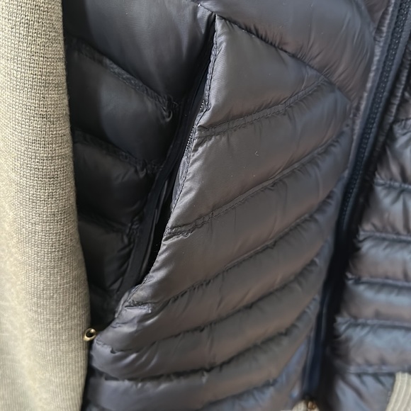 Lululemon Navy Blue Puffer Gray Sweater Zip Up Jacket Size Large - Picture 6 of 12